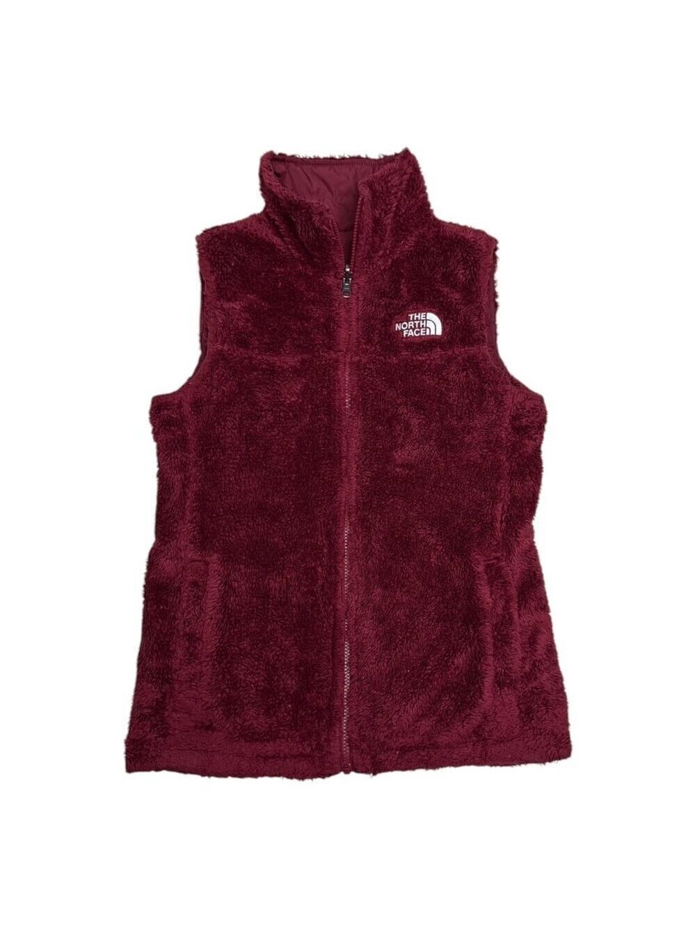 THE NORTH FACE Reversible 2-in-1 Faux Fur Fleece Red Vest Womens XS